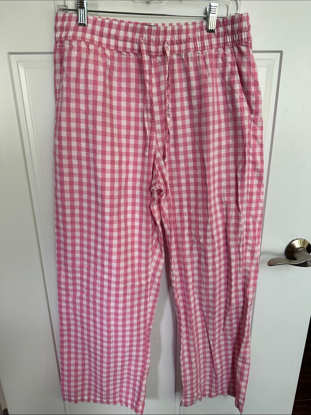 NWOT GAP Pink Gingham Pajama Pants Bottoms Medium 100% Cotton Costco